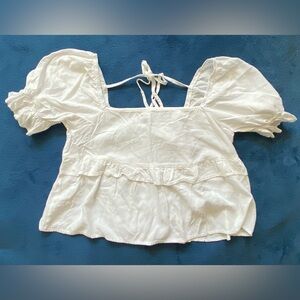 Cream Puff Sleeve Boho Blouse